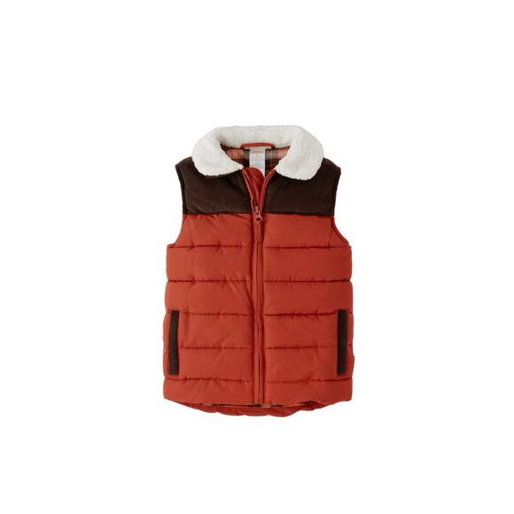 Gymboree NWT 4T red cedar, brown corduroy on chest, vest warm, Christmas gift - Picture 1 of 8